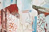 Jeanne Hoffman, Good Questions Return II, acrylic on Italian cotton, 100 x 80 cm (c) Matt Slater MR (detail 1)