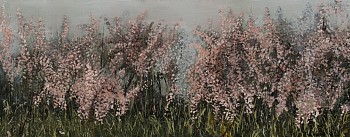 arabella caccia keurboom woodland oil on board 20 x 50 cm hr c matt slater 1 cropped