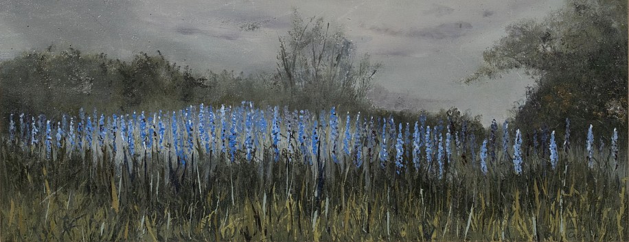 ARABELLA CACCIA, Blue Scepters II
Oil on board