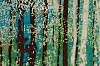 Arabella Caccia, Window to the Wood II, Embroidery and applique on hand painted silk, 54 cm diameter LR (c) Matt Slater (detail 1)