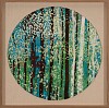 Arabella Caccia, Window to the Wood II, Embroidery and applique on hand painted silk, 54 cm diameter LR (c) Matt Slater (1)