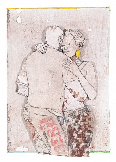 THONTON KABEYA, UNTITLED 1 (LA RUMBA 2 SERIES)
Mixed media on canvas