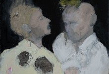 lorienne lotz she was hoping for a prince oil and charcoal on canvas 50 x 60 cm c melanie cornelius hr