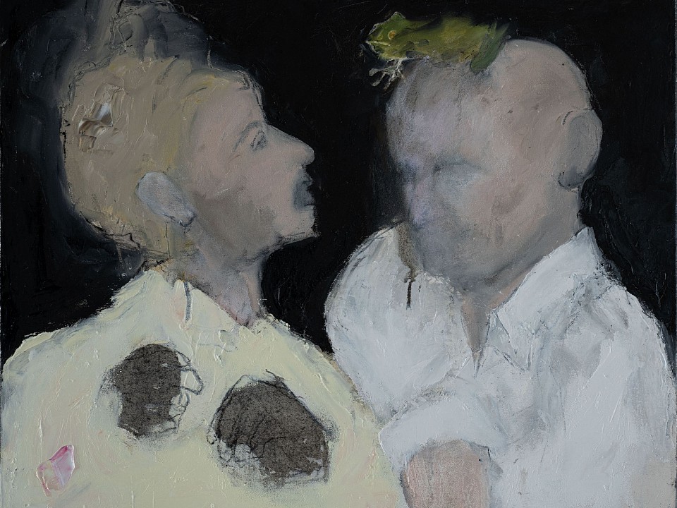 lorienne lotz she was hoping for a prince oil and charcoal on canvas 50 x 60 cm c melanie cornelius hr