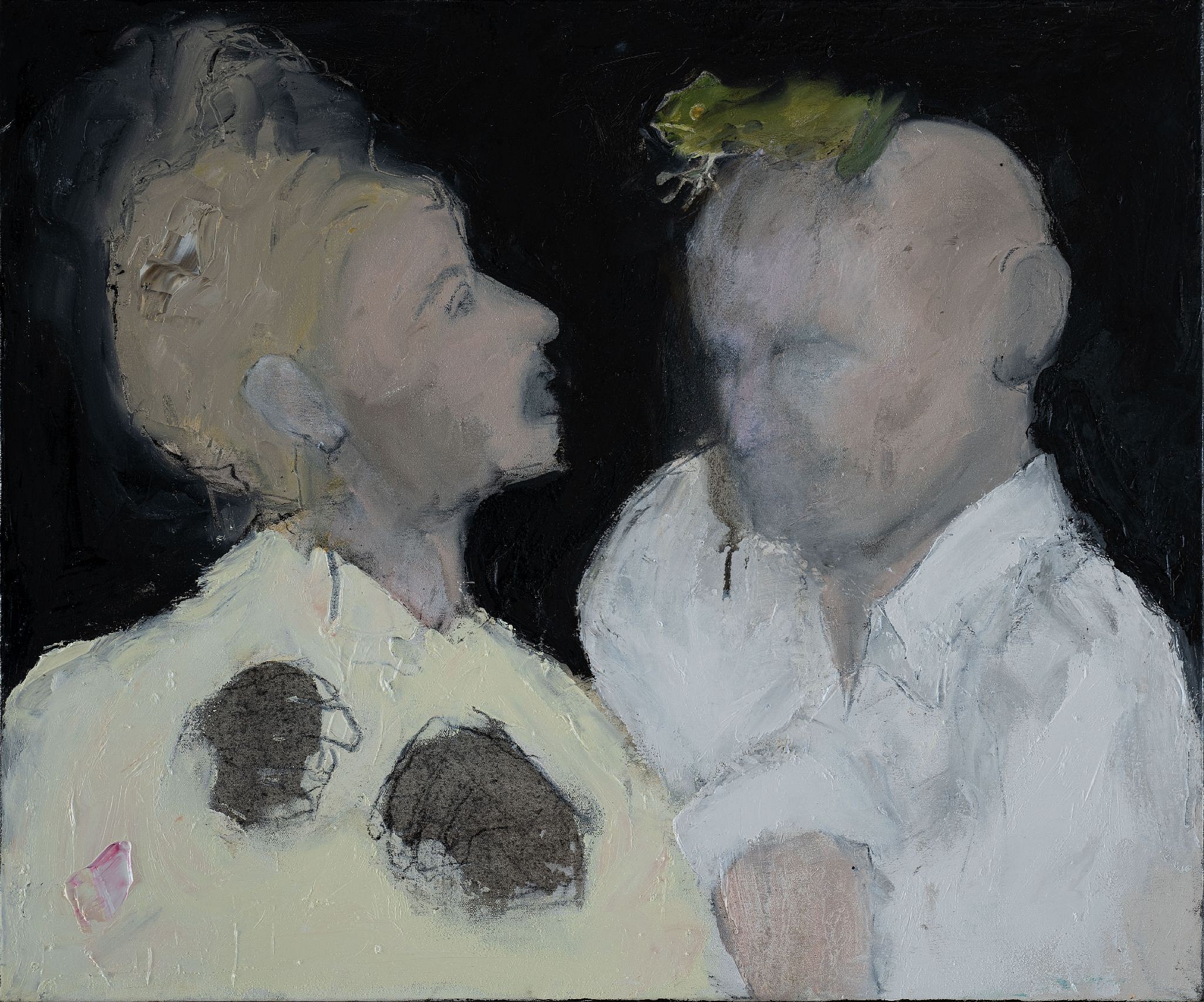 lorienne lotz she was hoping for a prince oil and charcoal on canvas 50 x 60 cm c melanie cornelius hr