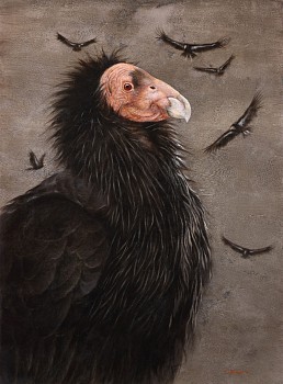 claude jammet the gathering oil on paper on canvas 90 x 70 cm