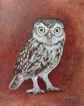 claude jammet mascot oil on paper on canvas 30 x 21 cm