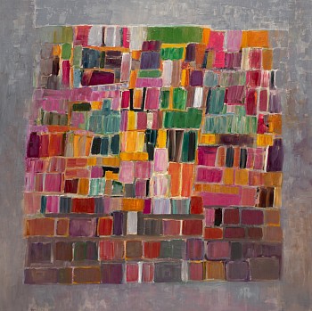 Penelope Stutterheime, Weaving (summer) I, oil on canvas, 110 x 110 cm (c) Mike Hall LR