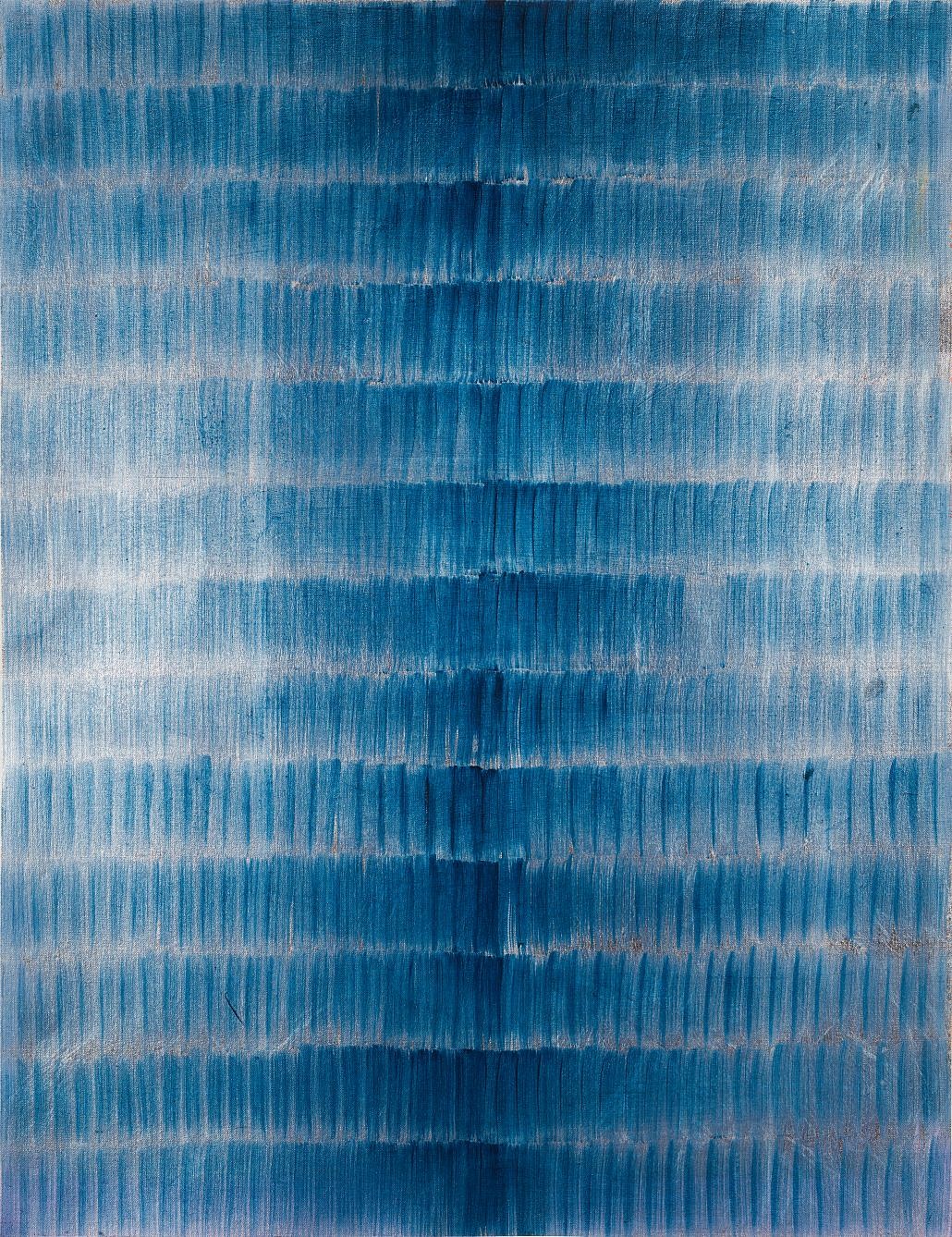 Cathy Abragam, Indigo silver leaf 18, 70 x 50 cmsmall for web