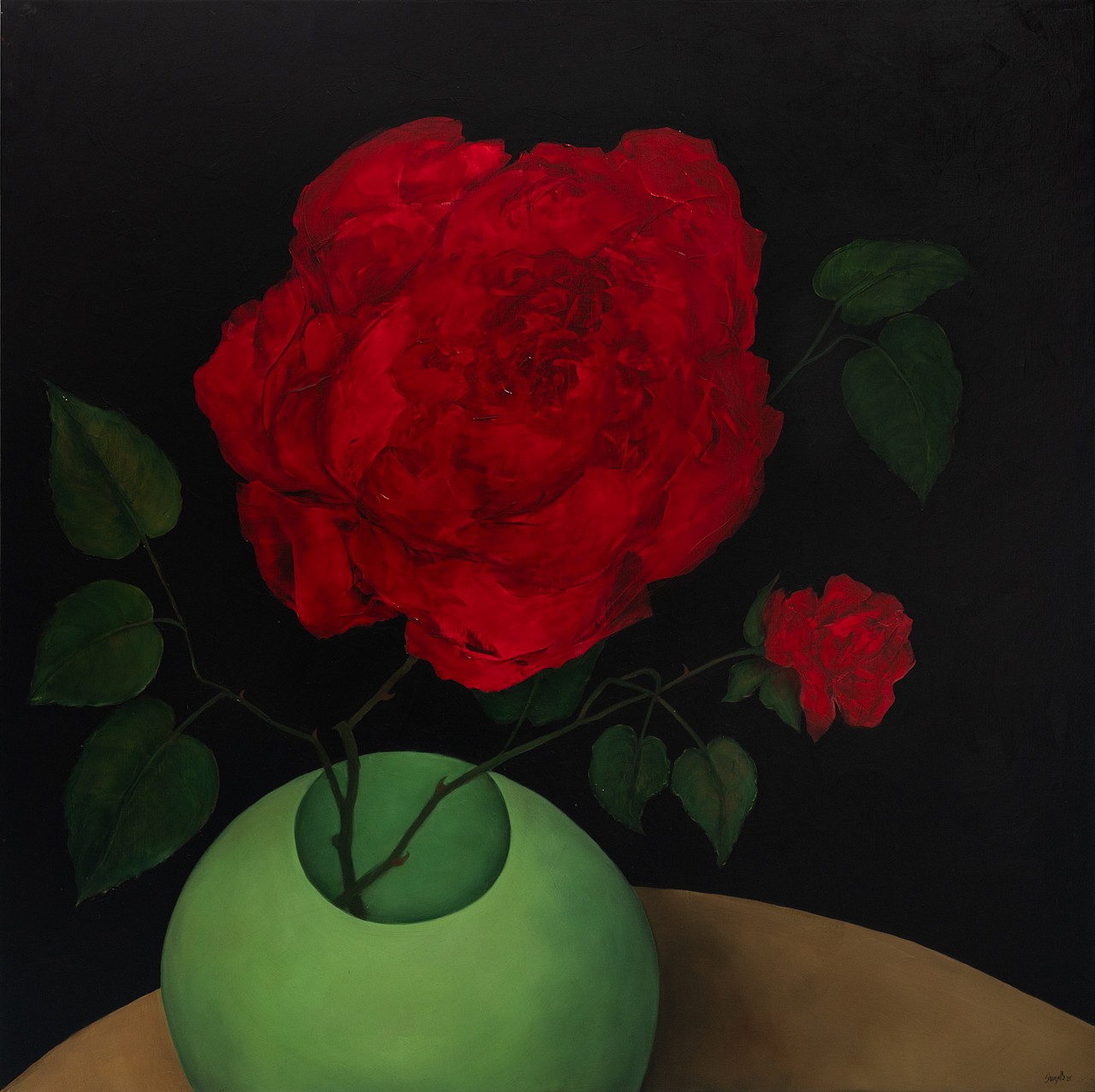 Shany van den Berg A Rose is a rose is a rose, oil on linen, 100 x 100 cm LR (c) Mike Hall