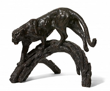 S491 Leopard on Branch, ed of 12, bronze, 64x70x80cm lr(2)
