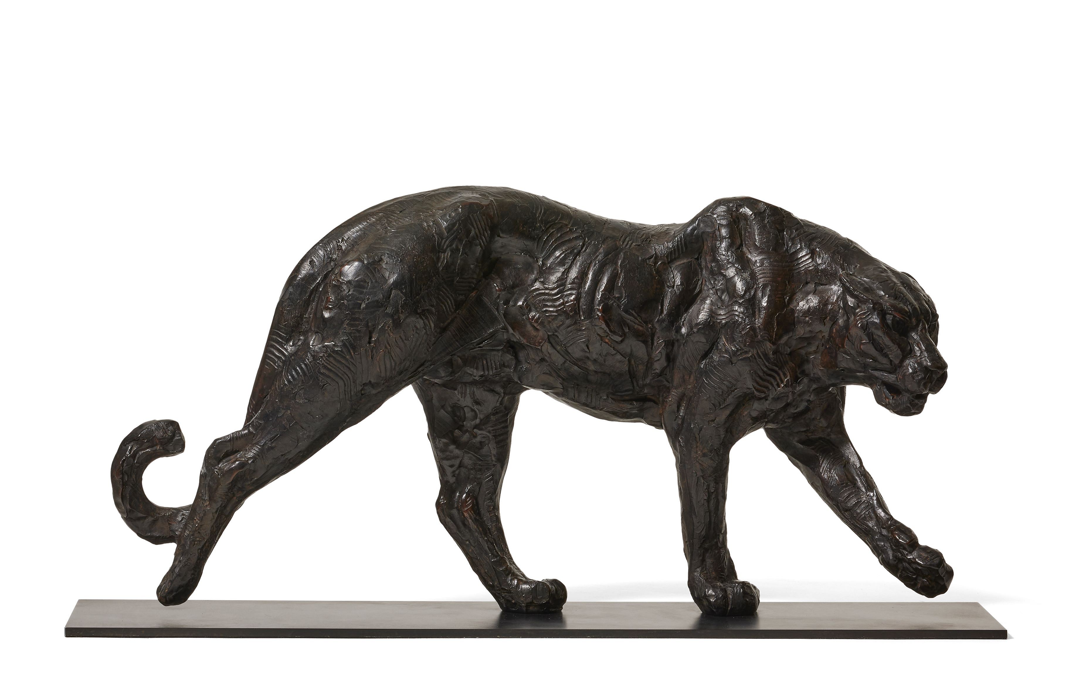 S494 Walking Leopard VII maquette, ed of 12, bronze, 43 x 90 x 21 cm lo(1)