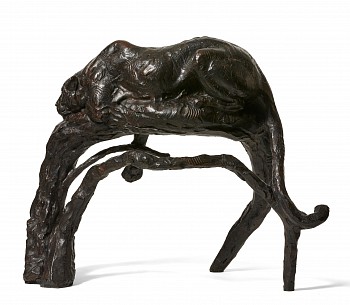 S492 Sleeping Leopard maquette II, bronze, 68 x 50 x 85 cm lo(6)