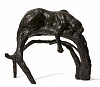 S492 Sleeping Leopard maquette II, bronze, 68 x 50 x 85 cm lo(1)