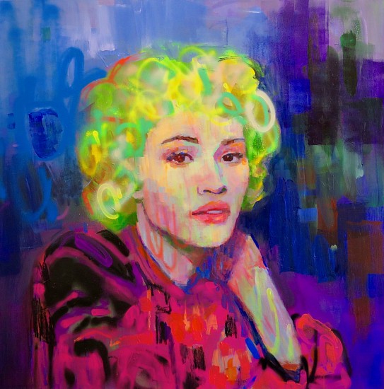 KILMANY-JO LIVERSAGE, VIOLETTA
acrylic, aerosol spray and marker on canvas