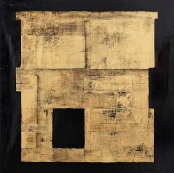 Philippe Uzac, Vanishing Shape 4, gold leaf and oil on canvas, 150 x 150 cm HR (c) Damian Griffiths (1)