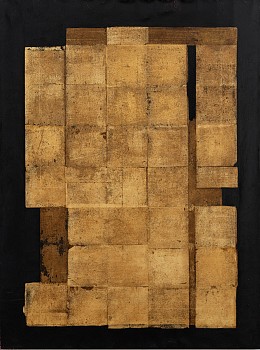 Philippe Uzac, Vanishing Shape 5, gold leaf and oil on canvas, 120 x 90 cm HR (c) Damian Griffiths (1)