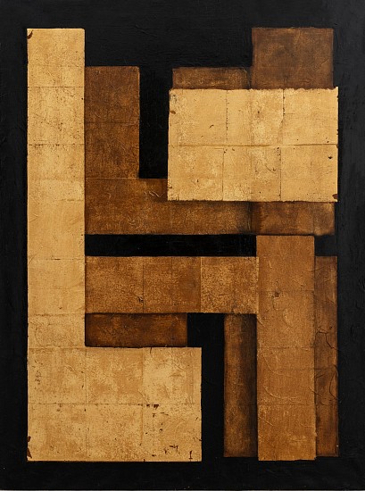 PHILIPPE UZAC, Vanishing Shape I
gold leaf and oil on canvas