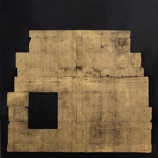 PHILIPPE UZAC, Vanishing Shape III
gold leaf and oil on canvas