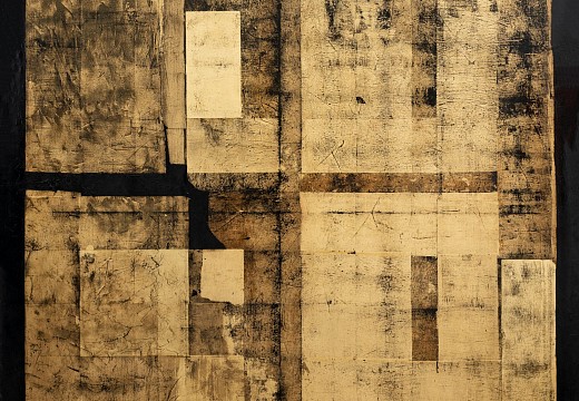 Philippe Uzac, Vanishing Shape 6, gold leaf and oil on canvas, 150 x 150 cm HR (c) Damian Griffiths (1) copy