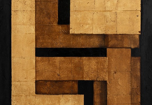 Philippe Uzac, Vanishing Shape 1, gold leaf and oil on canvas, 120 x 90 cm HR (c) Damian Griffiths (1) copy