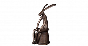 hare on flower pot 2