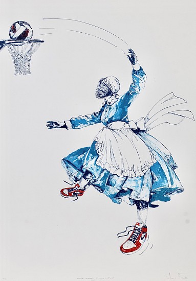 MARY SIBANDE, Sophie Leisurely Playing Netball
2025, three colour lithograph