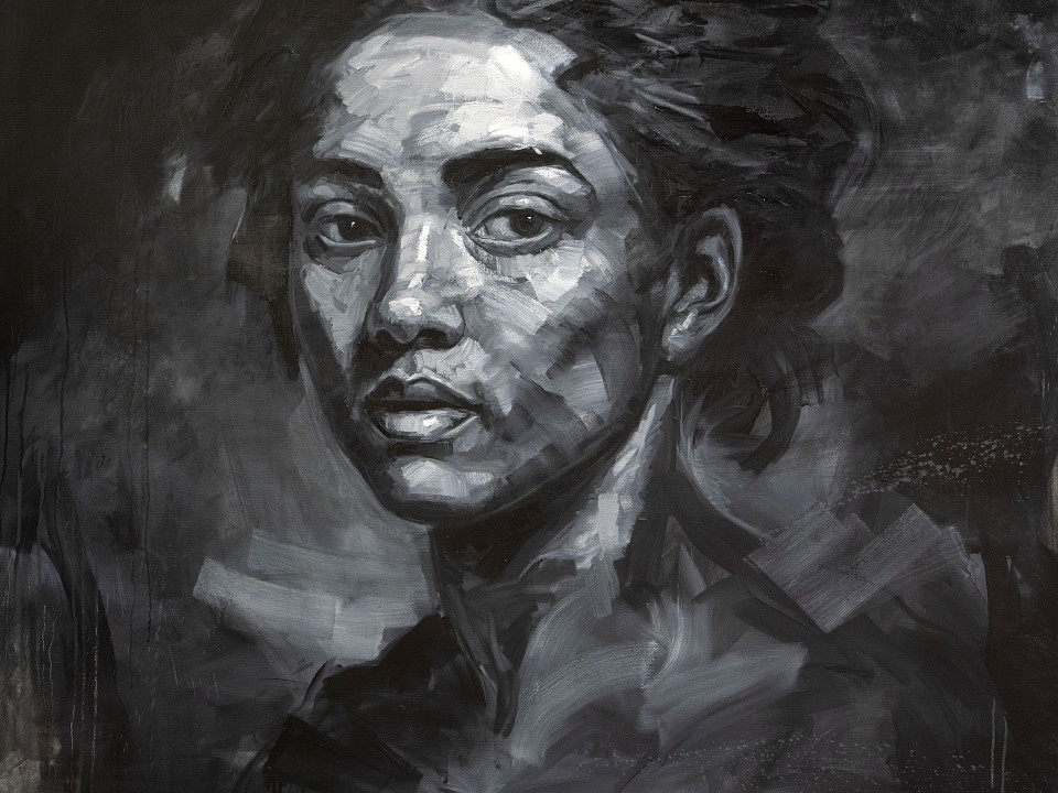 Portrait in the Dark, 2026, oil on canvas, 165x165cm