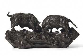 S510 Fighting Cape Buffalo Pair Maquette II