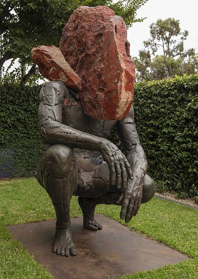 ANGUS TAYLOR, Conduit Series: Sit (Red Jasper)
Cast bronze, patina & red jasper
