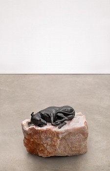 Dreamer I, 2024 25, bronze and rose quartz, 18 x 62 x 47cm