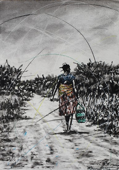 PHILLEMON HLUNGWANI, Manana va xivindzi (Woman of valour)
charcoal and chalk pastel on paper