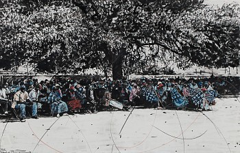 HR Ntwanano i Matimba (Unity is strength) 3, charcoal and chalk pastels on paper, 75 x 118 cm