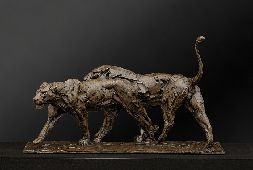 DYLAN LEWIS, S193 Walking Lion Pair Maquette
Bronze