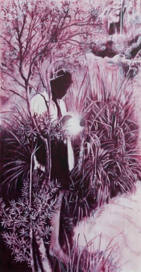 RUBY SWINNEY, On the Verge
oil on silk